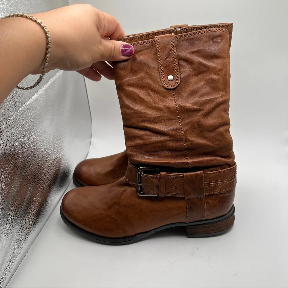 NWOB Josef Seibel Sanja 14 Cognac Womens Leather Knee High Boots size 36 US5-5.5 - Picture 5 of 14